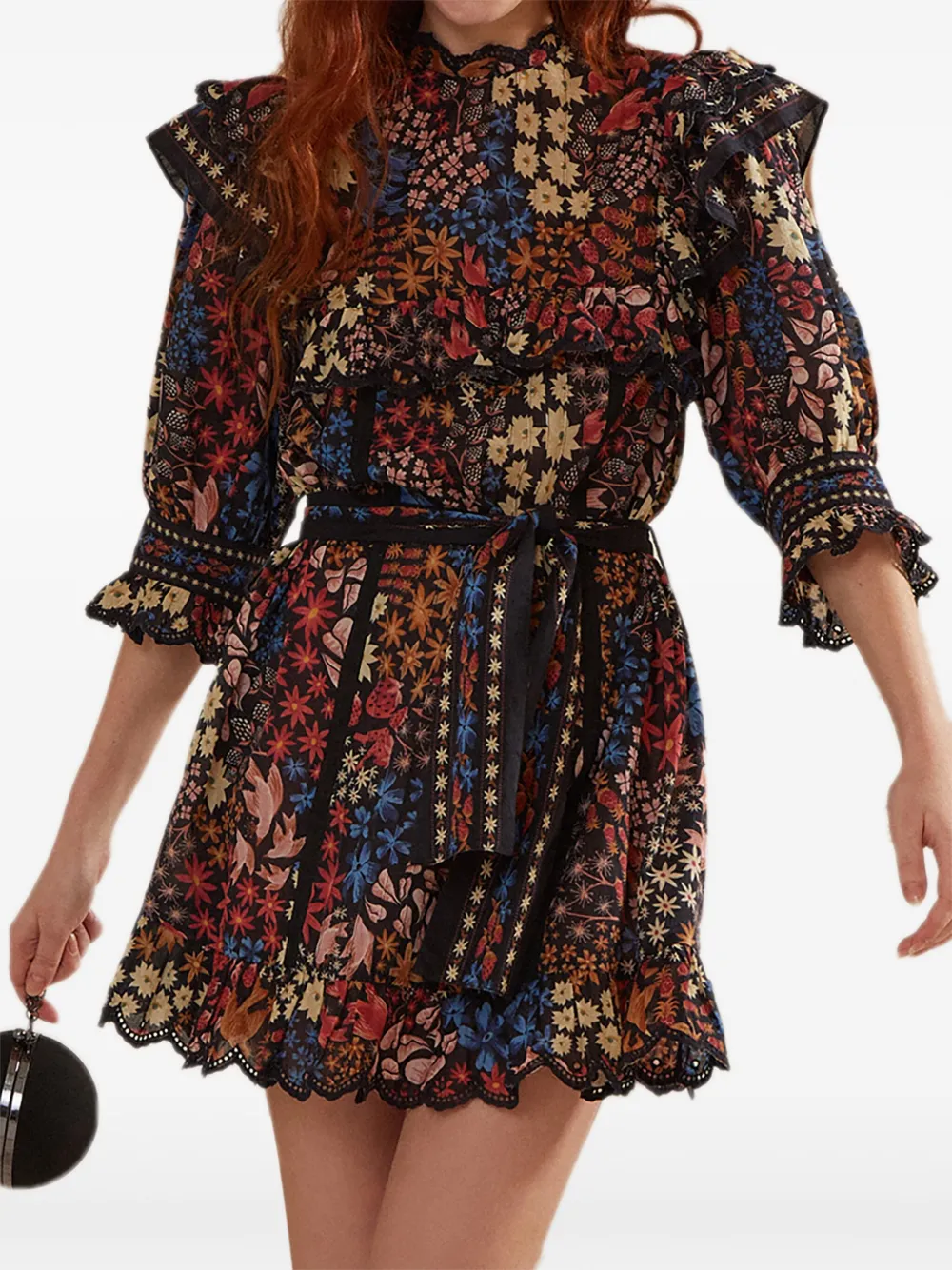 Мини-платье Jujus Garden с цветочным принтом и оборками FARM Rio, черный
Мини-платье Jujus Garden с цветочным принтом и оборками FARM Rio, черный