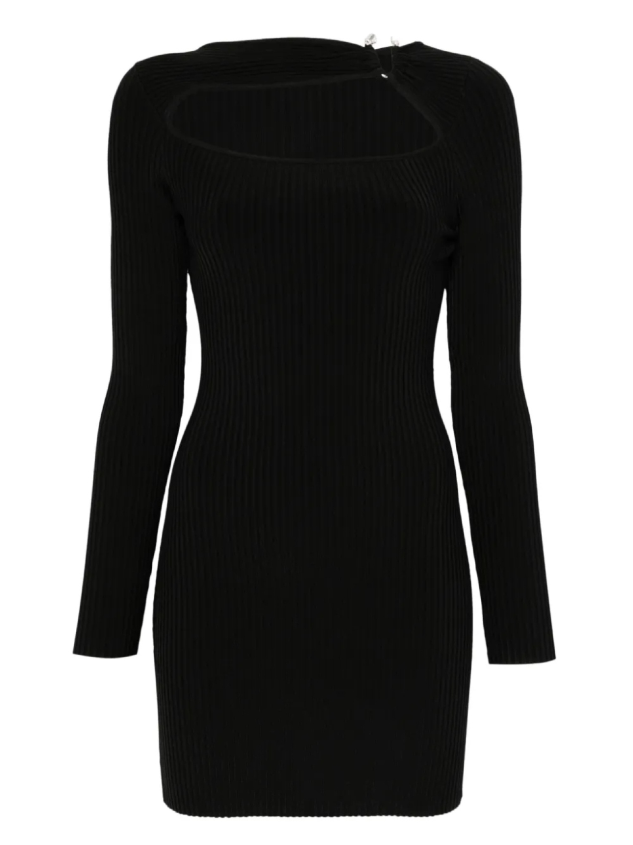 Платье в рубчик с вырезом David Koma, черный
Платье в рубчик с вырезом David Koma, черный