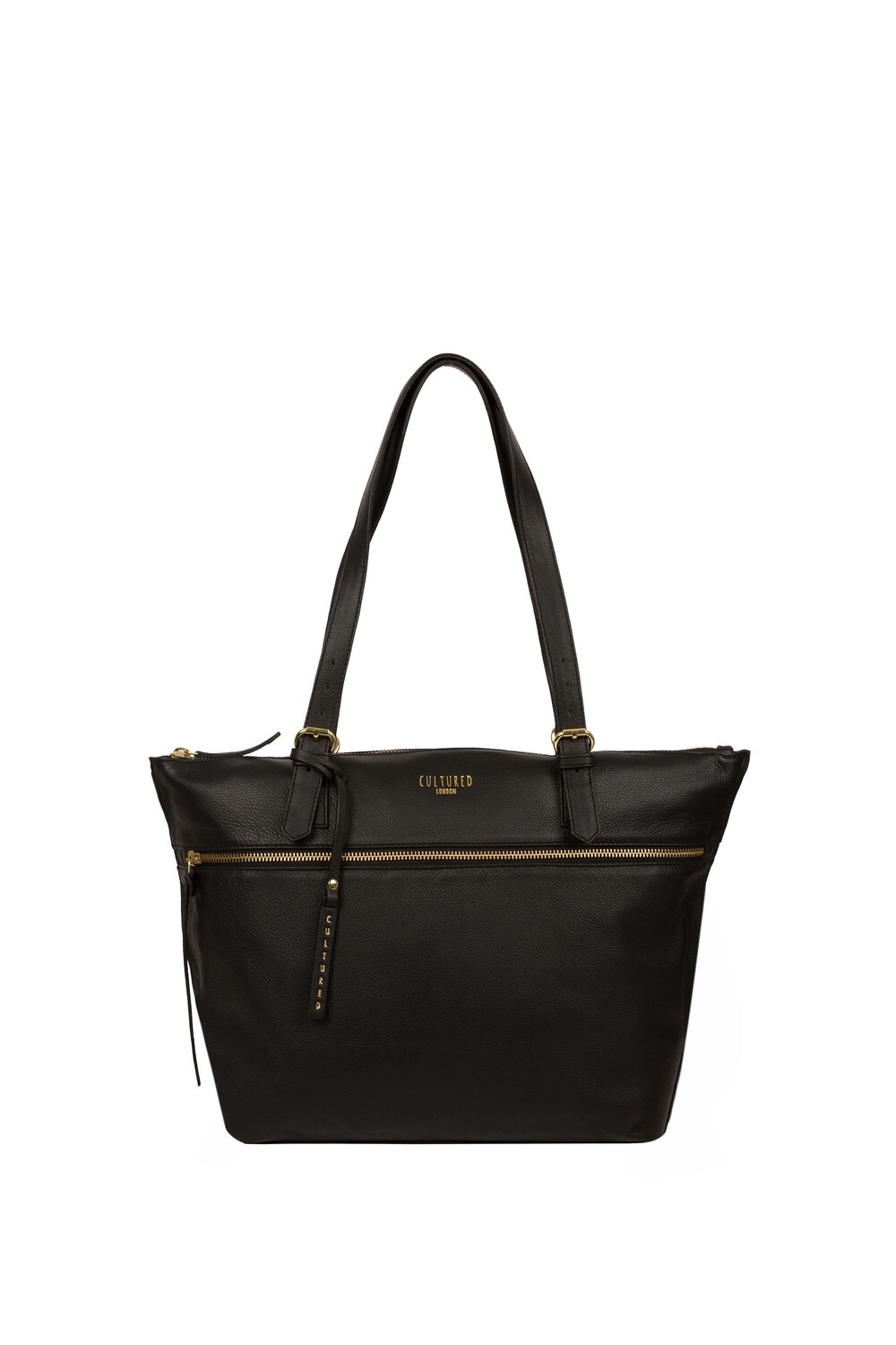 Кожаная сумка-тоут Moorgate из экологической коллекции Cultured London, черный
Кожаная сумка-тоут Moorgate из экологической коллекции Cultured London, черный