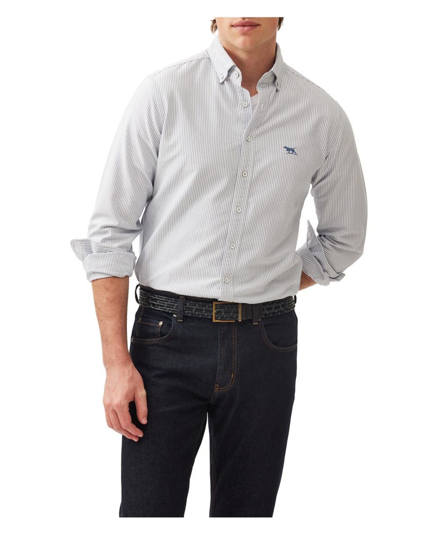 Мужская спортивная рубашка Gunn Oxford Stripe с длинными рукавами и полосками Rodd & Gunn, Horizon blue
Мужская спортивная рубашка Gunn Oxford Stripe с длинными рукавами и полосками Rodd & Gunn, Horizon blue