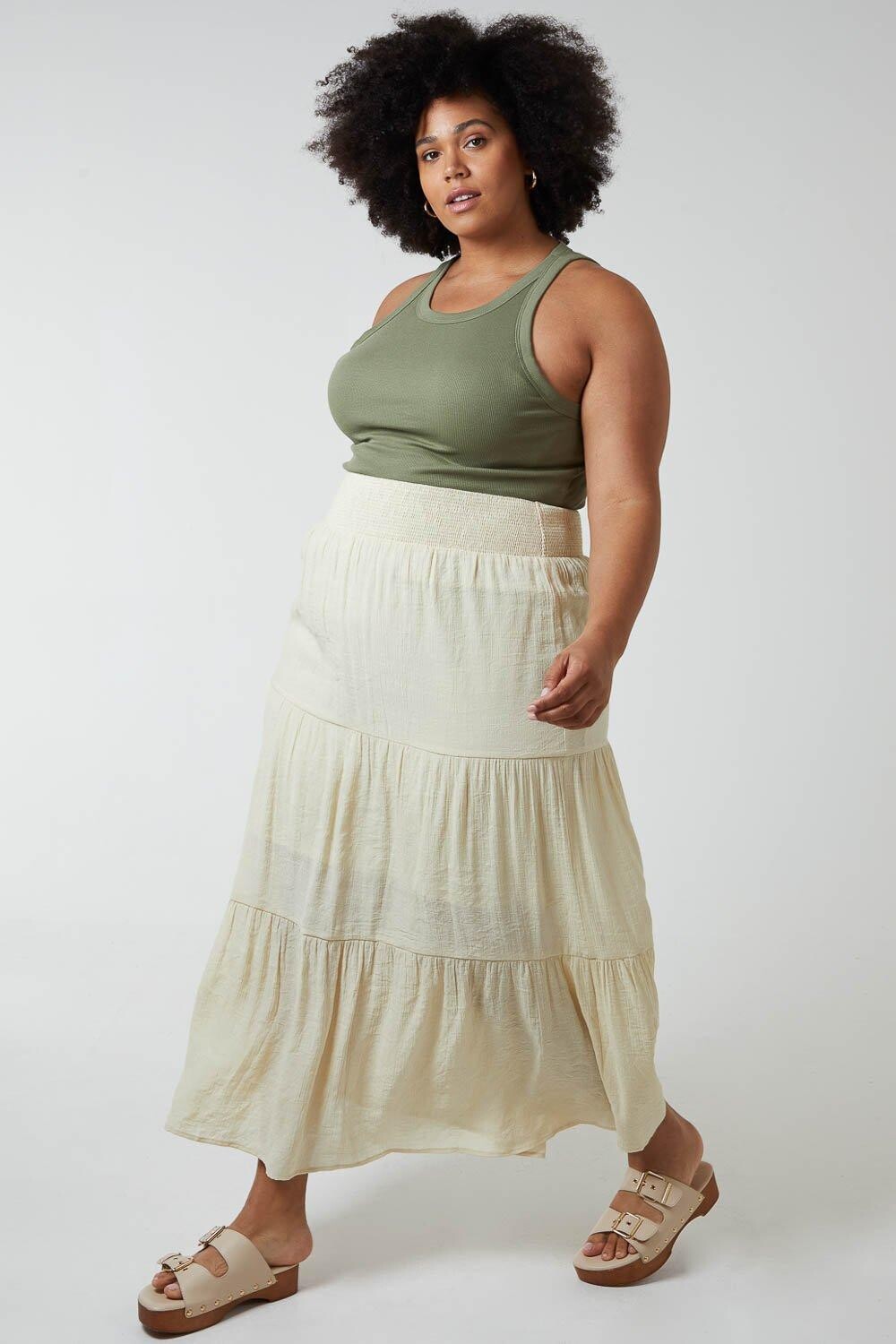 Юбка макси с многоуровневой сборкой Curve Blue Vanilla, бежевый
Юбка макси с многоуровневой сборкой Curve Blue Vanilla, бежевый