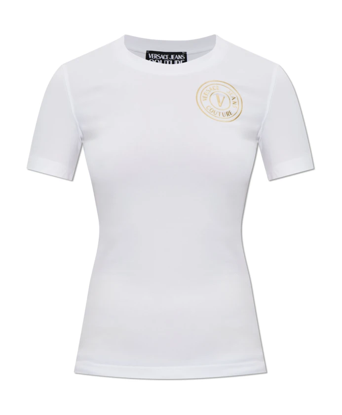 Футболка с напечатанным логотипом Versace Jeans Couture, белый
Футболка с напечатанным логотипом Versace Jeans Couture, белый