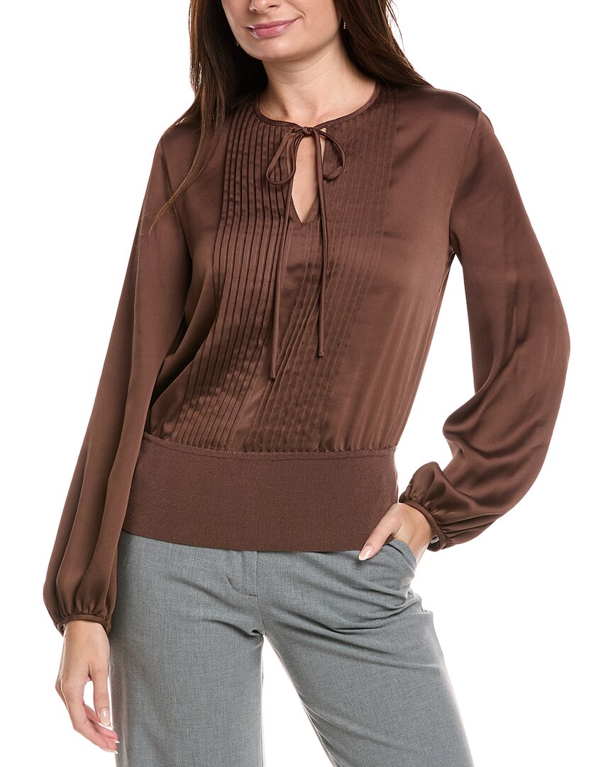 Лафайетт 148 Нью-Йорк блузка из смесового шелка со строчкой Lafayette 148 New York, коричневый
Лафайетт 148 Нью-Йорк блузка из смесового шелка со строчкой Lafayette 148 New York, коричневый