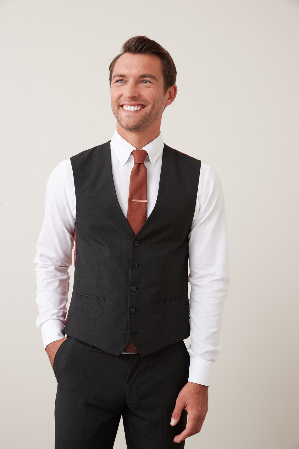 Фактурный костюмный жилет из смесовой шерсти Next, черный
Фактурный костюмный жилет из смесовой шерсти Next, черный