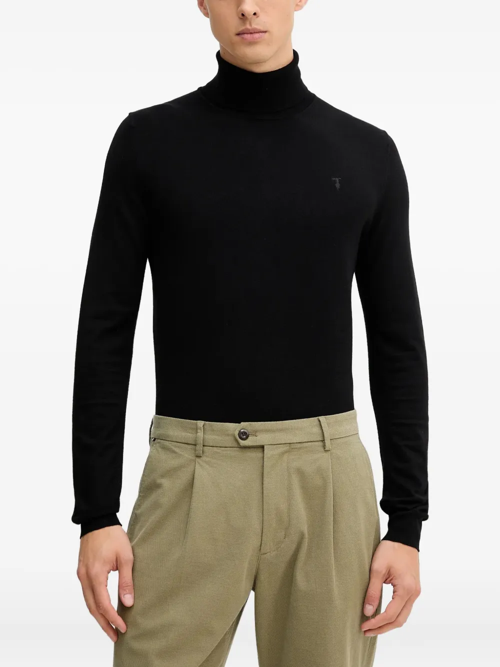 Вышитый свитер Trussardi, черный 
Вышитый свитер Trussardi, черный