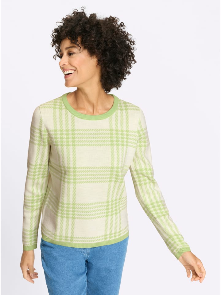 Свитер с круглым вырезом в узоре резеда-экрю Sieh an!
Свитер с круглым вырезом в узоре резеда-экрю Sieh an!