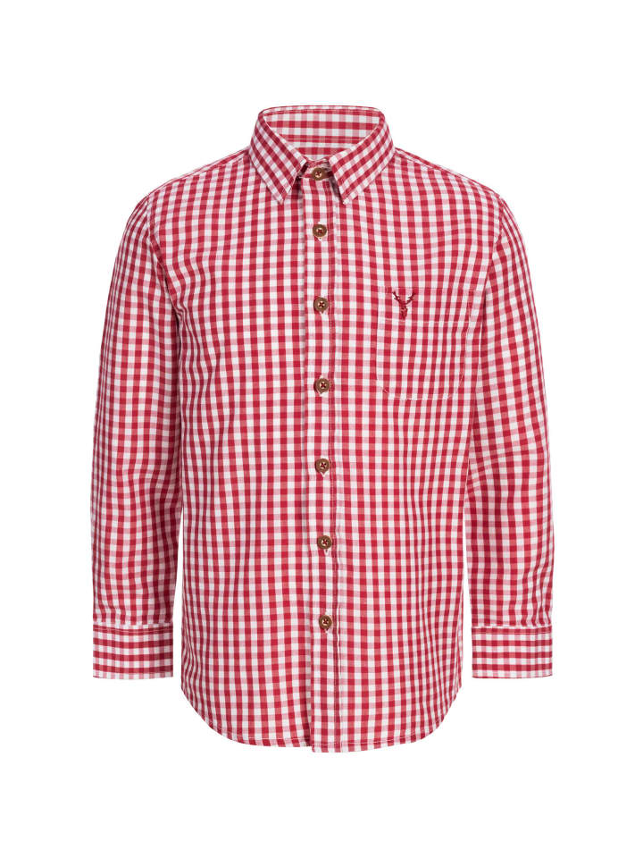 Детская традиционная рубашка с длинными рукавами Хорас красного цвета Nübler
Детская традиционная рубашка с длинными рукавами Хорас красного цвета Nübler