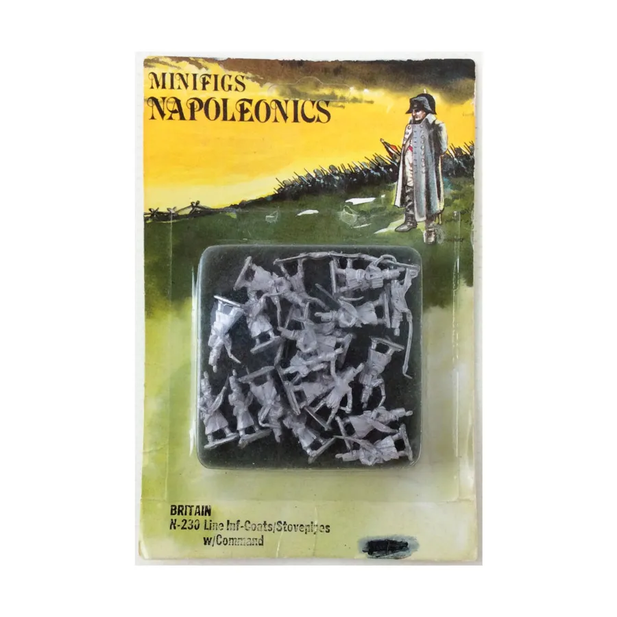 Британская линейная пехота — дымоходы с командованием, Napoleonic Miniatures - British (15mm) (Minifigs)
Британская линейная пехота — дымоходы с командованием, Napoleonic Miniatures - British (15mm) (Minifigs)