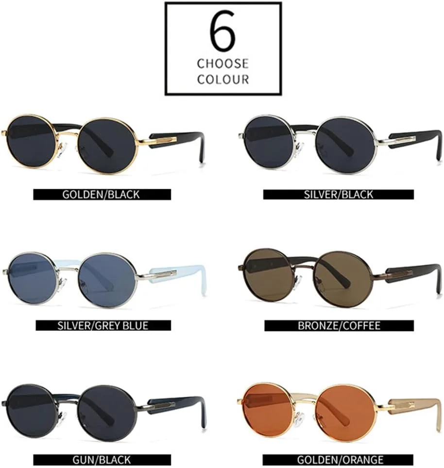 Солнцезащитные очки UV400 — круглые, в стиле панк, синего цвета с металлическим блеском, для женщин и мужчин, для бега и активного отдыха UYPTK, Golden Grey
Солнцезащитные очки UV400 — круглые, в стиле панк, синего цвета с металлическим блеском, для женщин и мужчин, для бега и активного отдыха UYPTK, Golden Grey