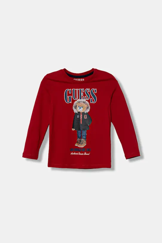 Детская хлопковая кофта с длинным рукавом Guess, красный
Детская хлопковая кофта с длинным рукавом Guess, красный