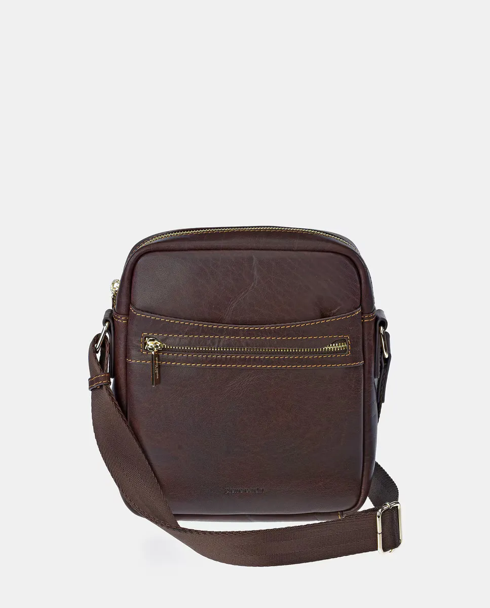 Большая мужская сумка через плечо из растительной кожи с молниями от Pierre Cardin, коричневый
Большая мужская сумка через плечо из растительной кожи с молниями от Pierre Cardin, коричневый