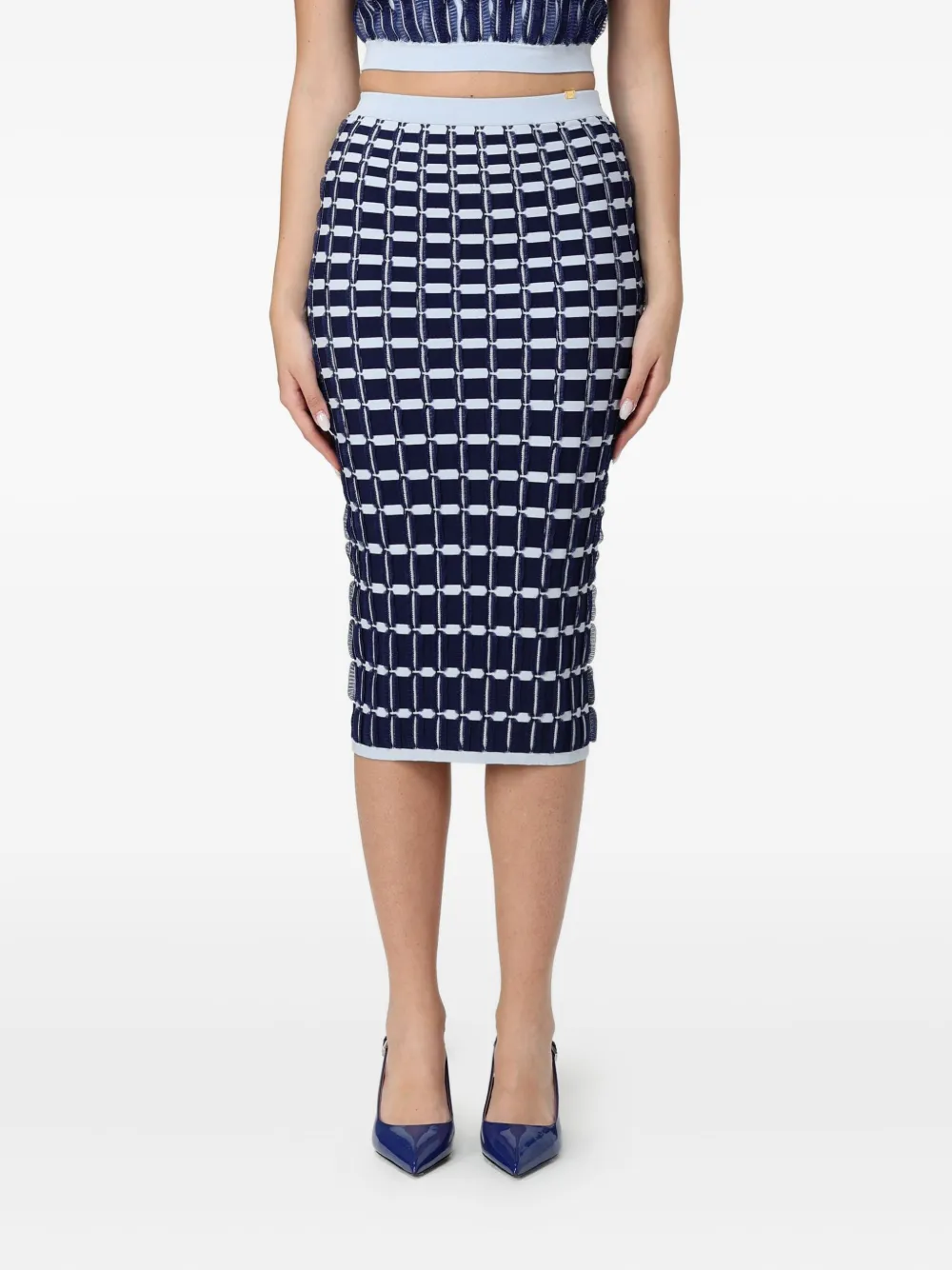 Юбка миди с узором Elisabetta Franchi, синий
Юбка миди с узором Elisabetta Franchi, синий