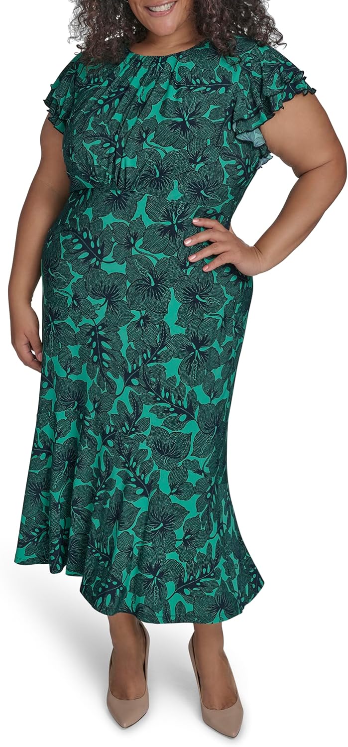 Женское трикотажное платье миди с рукавами-крылышками от Tommy Hilfiger, Parakeet/ Sky Captain
Женское трикотажное платье миди с рукавами-крылышками от Tommy Hilfiger, Parakeet/ Sky Captain