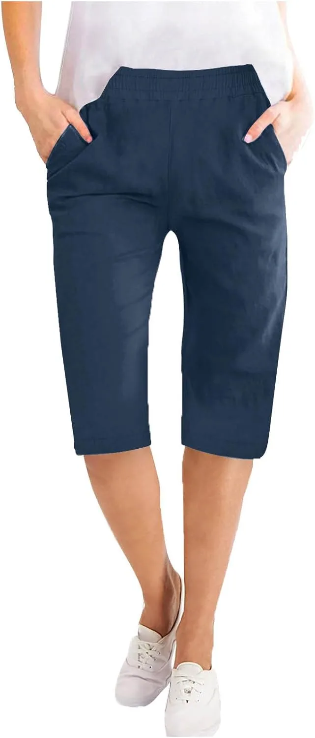 Льняные шорты bermuda для женщин casual с кулиской и манжетами
Льняные шорты bermuda для женщин casual с кулиской и манжетами