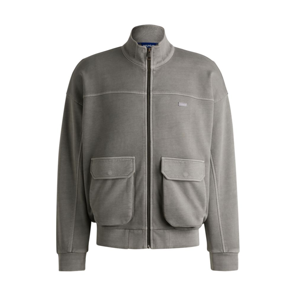 Свитшот из хлопчатобумажной махры с отстроченными швами HUGO, черный
Свитшот из хлопчатобумажной махры с отстроченными швами HUGO, черный