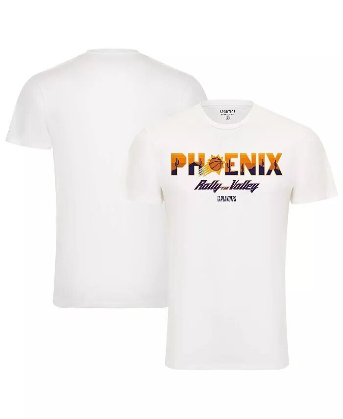 Мужская и женская белая футболка Phoenix Suns NBA Playoffs 2023 Rally the Valley Bingham Sportiqe
Мужская и женская белая футболка Phoenix Suns NBA Playoffs 2023 Rally the Valley Bingham Sportiqe