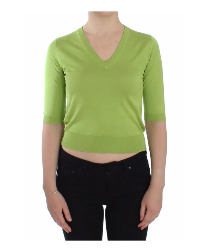 Зеленый шерстяной пуловер с V-образным вырезом - основная коллекция Dolce & Gabbana, зеленый
Зеленый шерстяной пуловер с V-образным вырезом - основная коллекция Dolce & Gabbana, зеленый