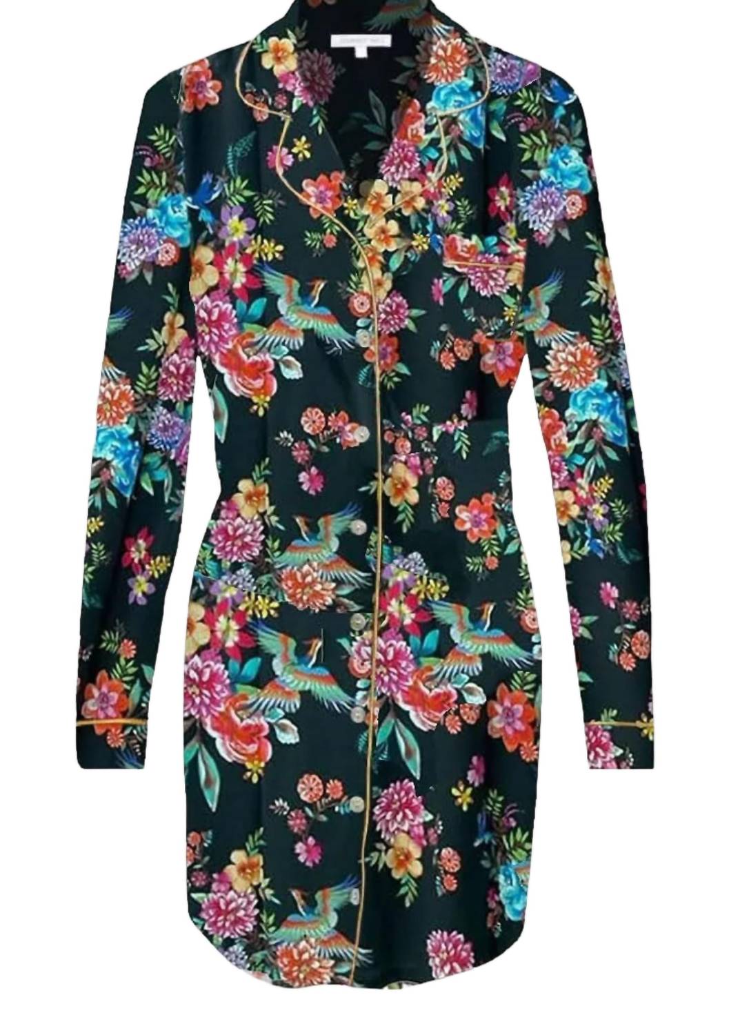 Sognatore Neros Длинная пижамная рубашка черного цвета Multi Johnny Was
Sognatore Neros Длинная пижамная рубашка черного цвета Multi Johnny Was