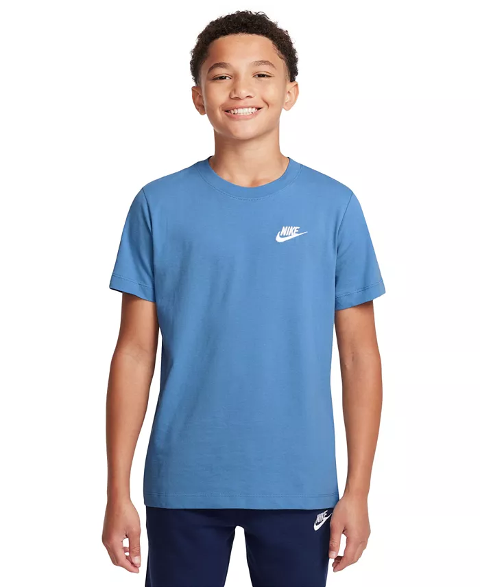 Футболка с вышитым логотипом для больших детей Nike, синий
Футболка с вышитым логотипом для больших детей Nike, синий