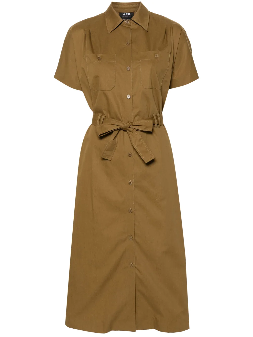 Платье-рубашка длины миди A.P.C., зеленый
Платье-рубашка длины миди A.P.C., зеленый