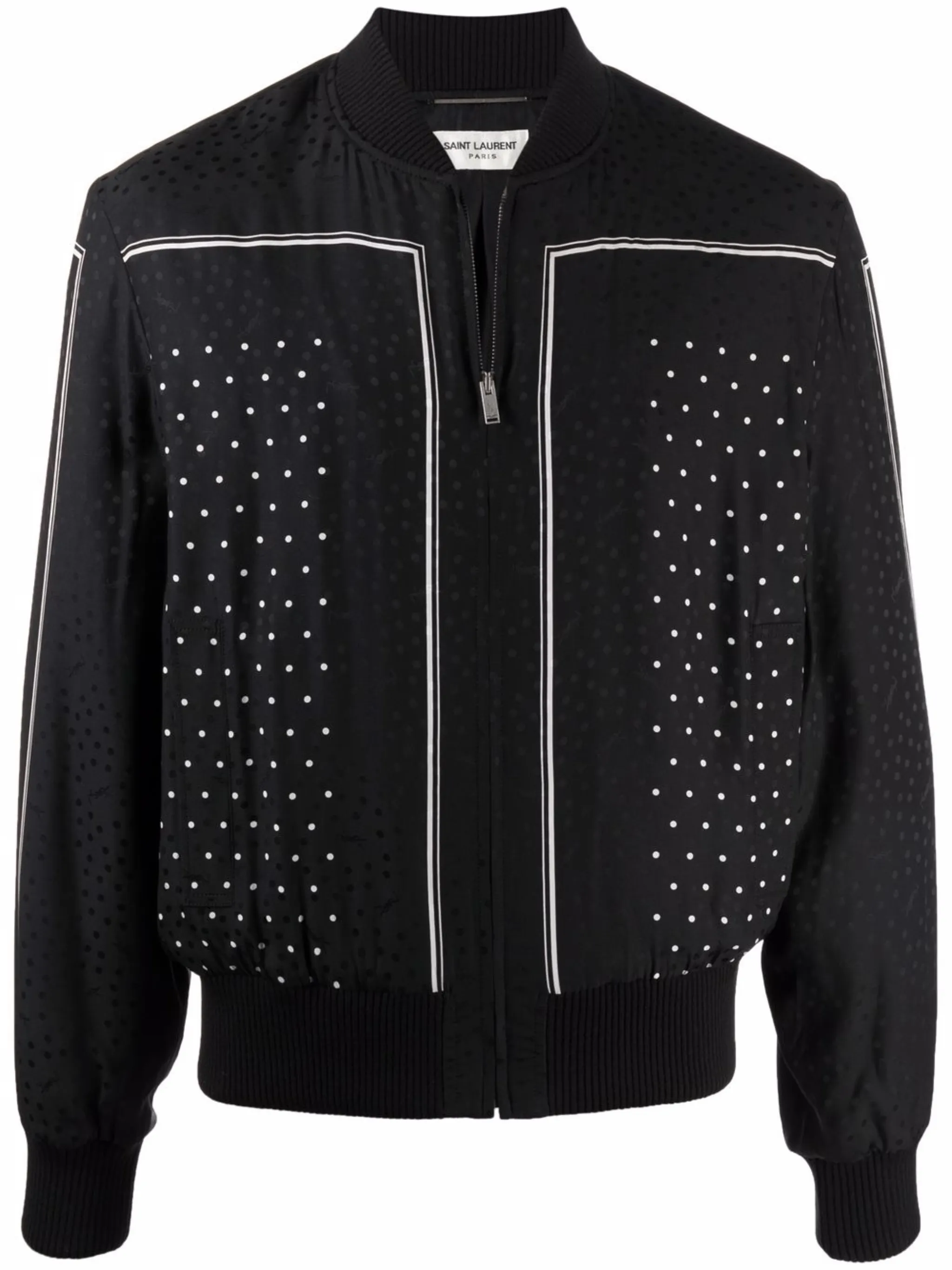 Бомбер с узором в горох Saint Laurent, черный
Бомбер с узором в горох Saint Laurent, черный