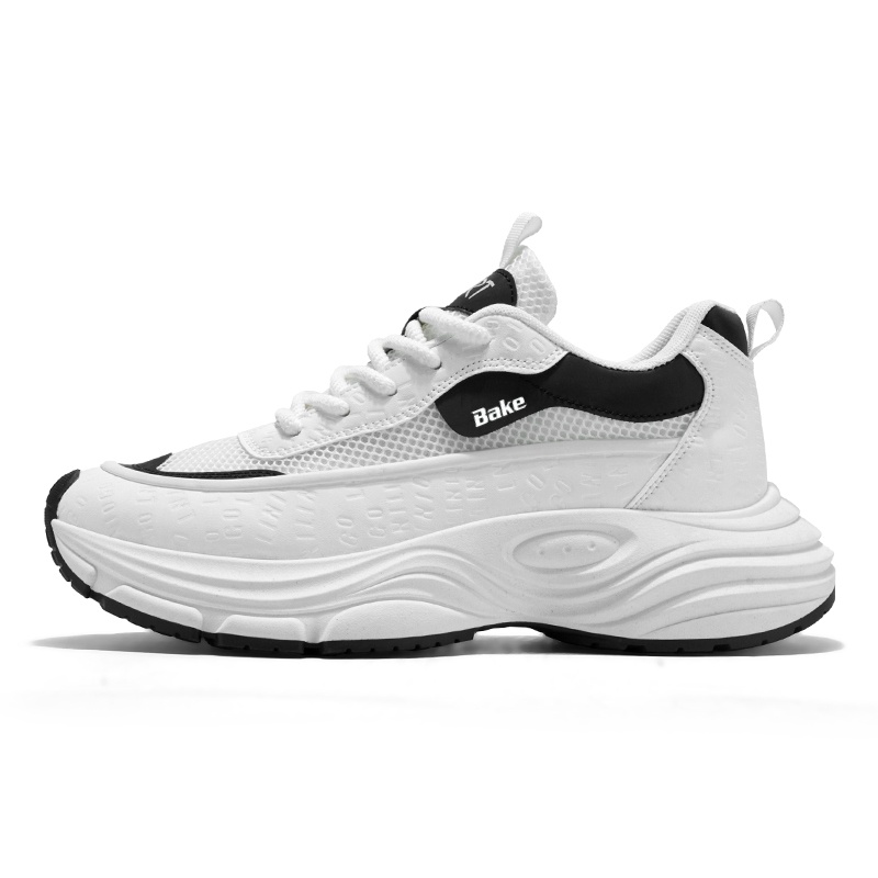BAKE Дышащие и износостойкие массивные низкие кроссовки мужские бело-черные, цвет White Black
BAKE Дышащие и износостойкие массивные низкие кроссовки мужские бело-черные, цвет White Black