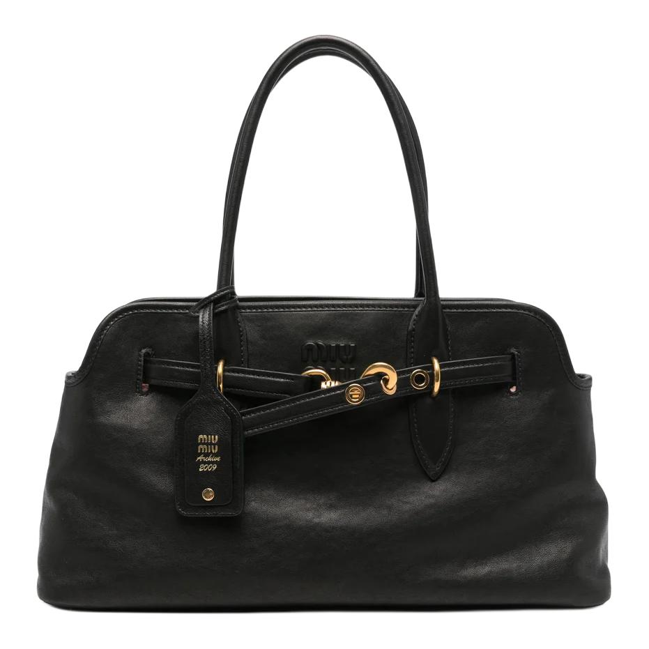MIU MIU Сумка тоут из телячьей кожи унисекс черная
MIU MIU Сумка тоут из телячьей кожи унисекс черная