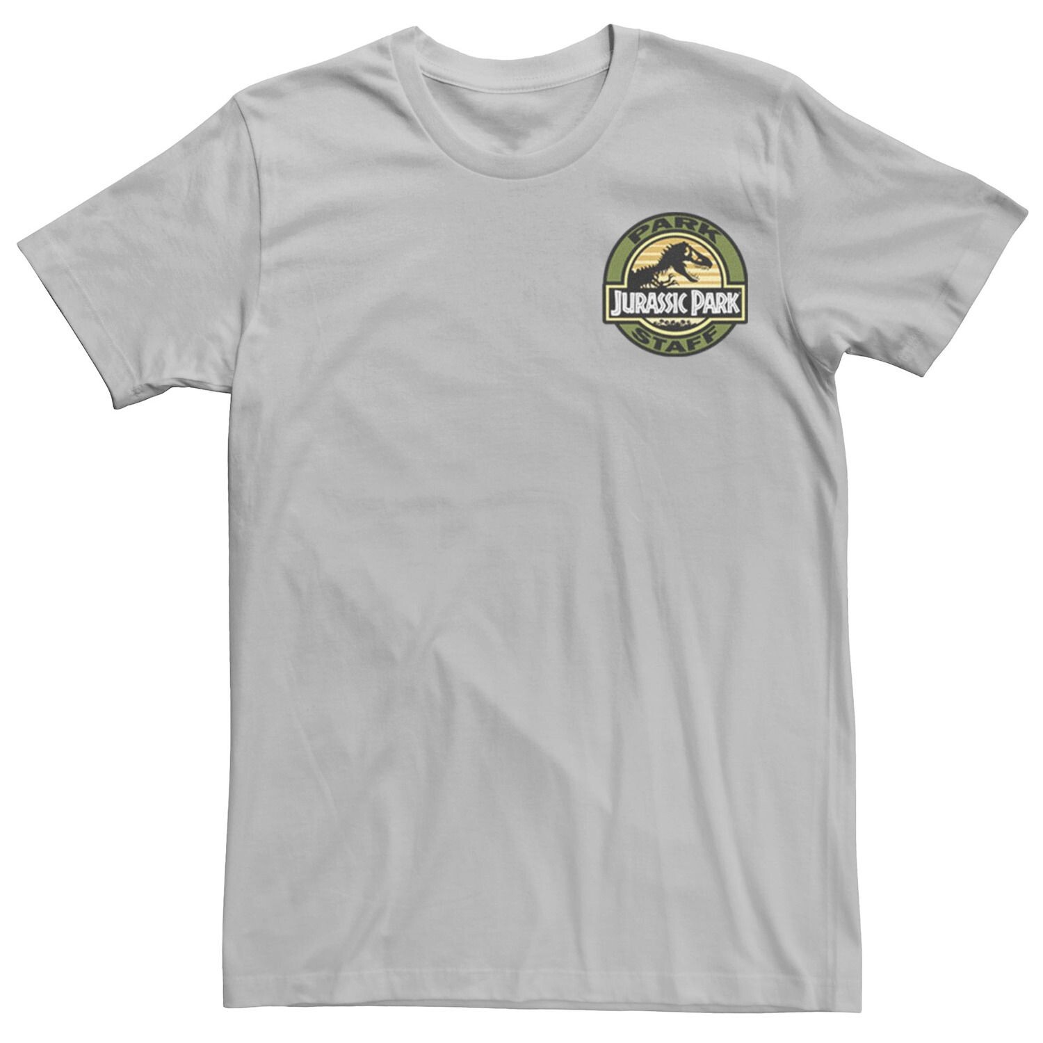 Мужская футболка с графическим рисунком и логотипом Jurassic Park Staff с карманной нашивкой Licensed Character, серебристый
Мужская футболка с графическим рисунком и логотипом Jurassic Park Staff с карманной нашивкой Licensed Character, серебристый