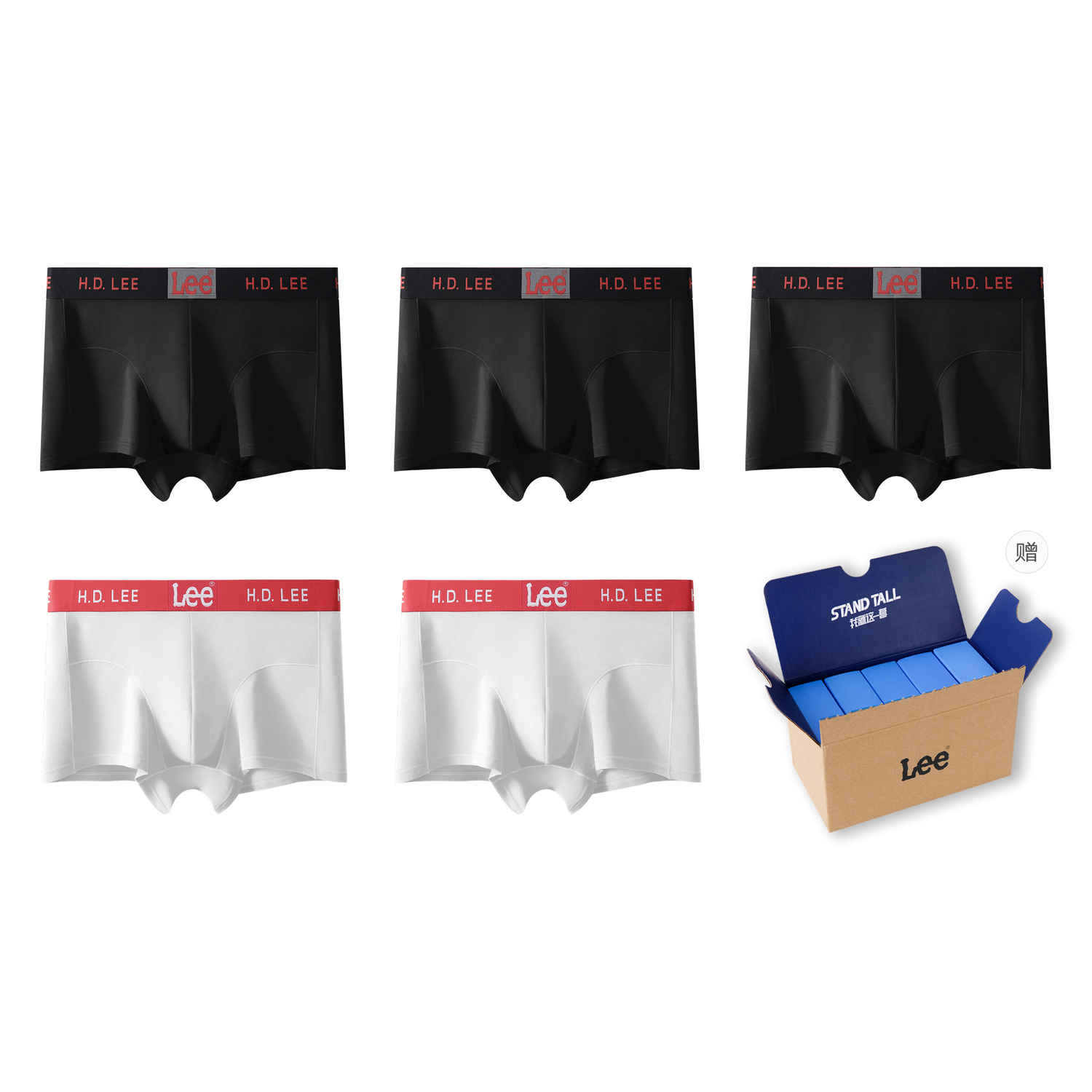 Lee Подарочный набор мужского белья 5 пар
Lee Подарочный набор мужского белья 5 пар