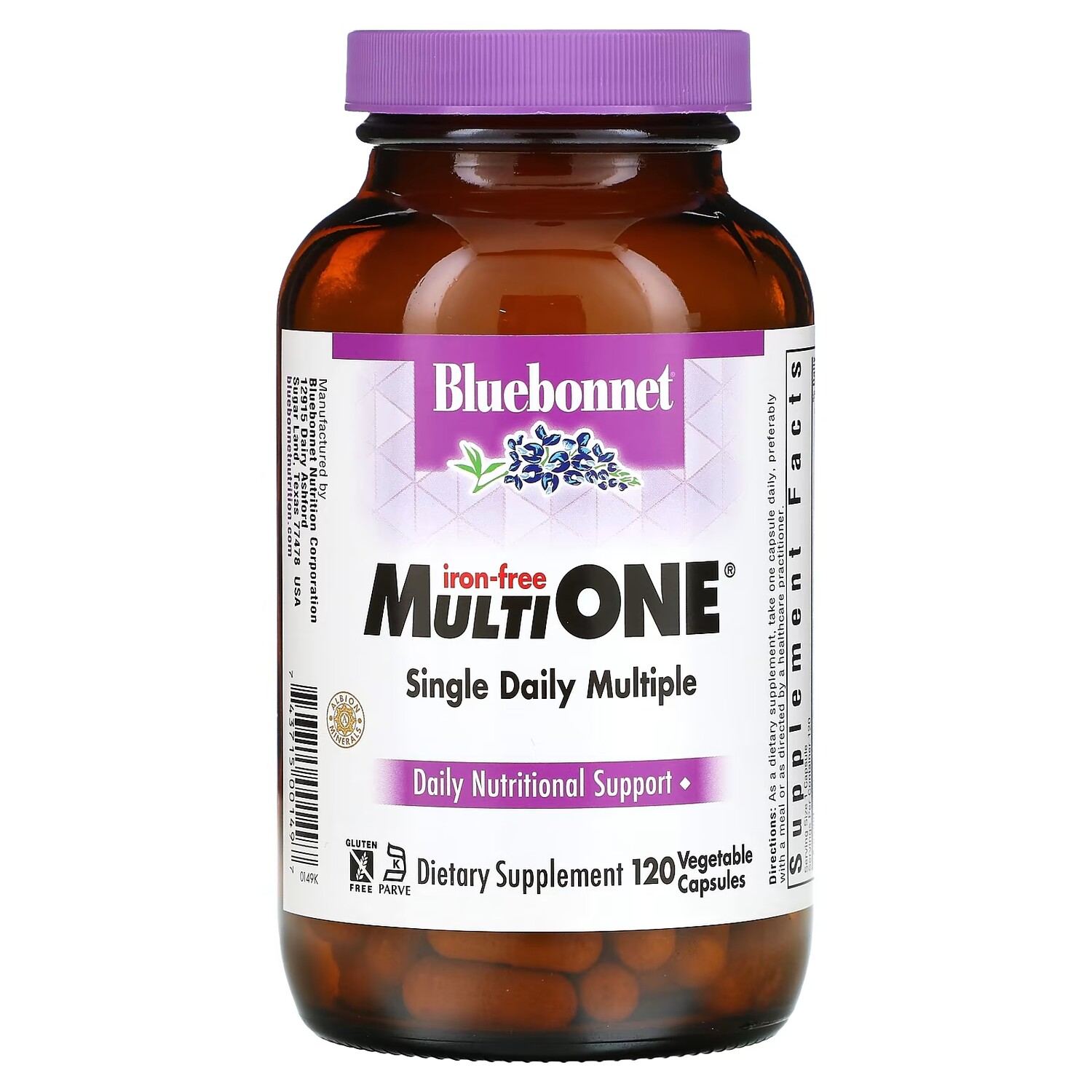 MultiONE, 120 растительных капсул без железа, один раз в день, несколько раз Bluebonnet Nutrition
MultiONE, 120 растительных капсул без железа, один раз в день, несколько раз Bluebonnet Nutrition