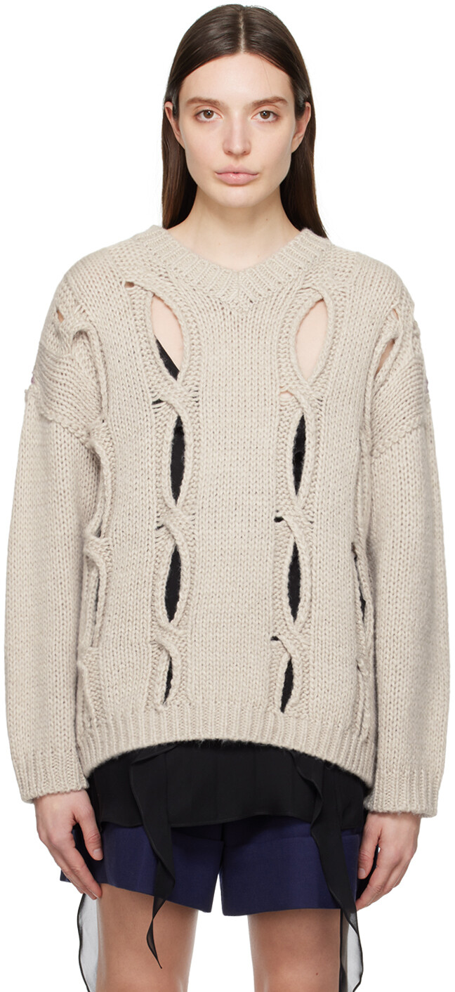 Эксклюзивный серый свитер с вырезом от SSENSE OPEN YY
Эксклюзивный серый свитер с вырезом от SSENSE OPEN YY