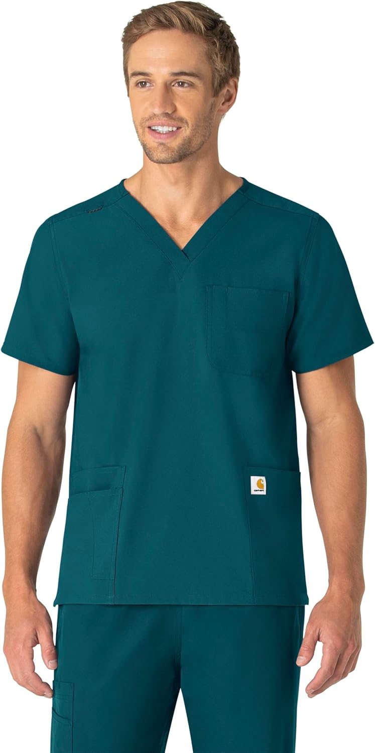 Carhartt Scrubs C15013 Unisex Force Modern Fit V-Neck Top, Caribbean Blue
Carhartt Scrubs C15013 Unisex Force Modern Fit V-Neck Top, Caribbean Blue