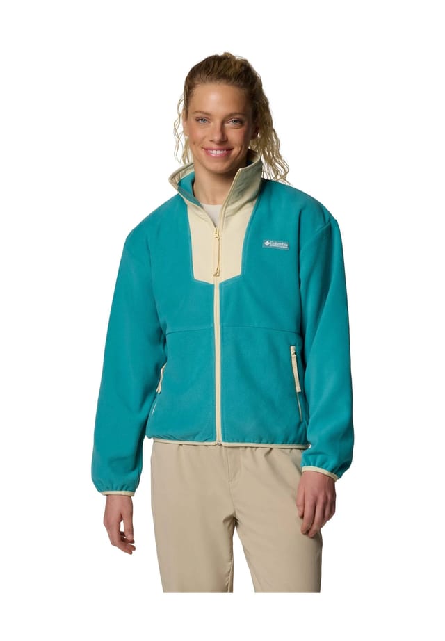 Флисовая куртка "секвойя" воротник-стойка Columbia, бирюзовый 
Флисовая куртка "секвойя" воротник-стойка Columbia, бирюзовый