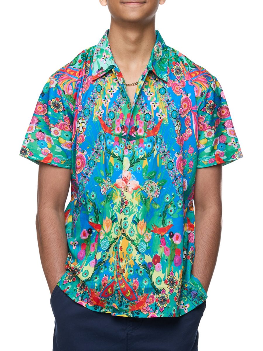 Рубашка Райский лагерь Ranee's, синий
Рубашка Райский лагерь Ranee's, синий