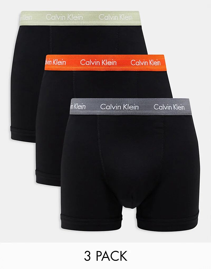Трусы-боксеры из хлопка-стрейч, 3 шт., черного цвета с цветным поясом Calvin Klein
Трусы-боксеры из хлопка-стрейч, 3 шт., черного цвета с цветным поясом Calvin Klein