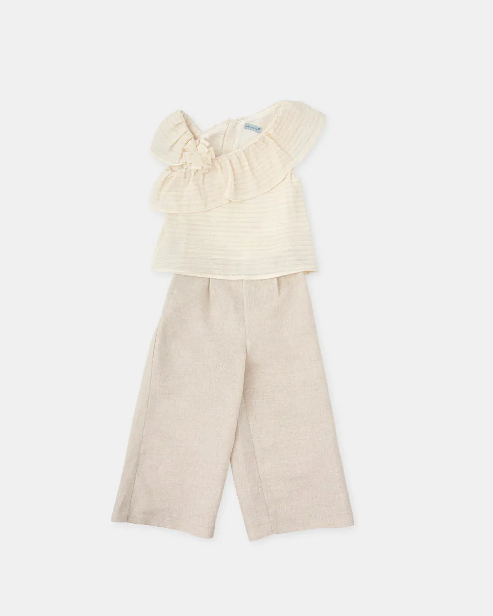 Эффект длинного девичьего комбинезона 2 в 1 из муслина и льна Tutto Piccolo, бежевый
Эффект длинного девичьего комбинезона 2 в 1 из муслина и льна Tutto Piccolo, бежевый