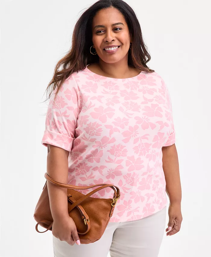 Топ с принтом и рукавом три четверти больших размеров Style & Co, розовый
Топ с принтом и рукавом три четверти больших размеров Style & Co, розовый