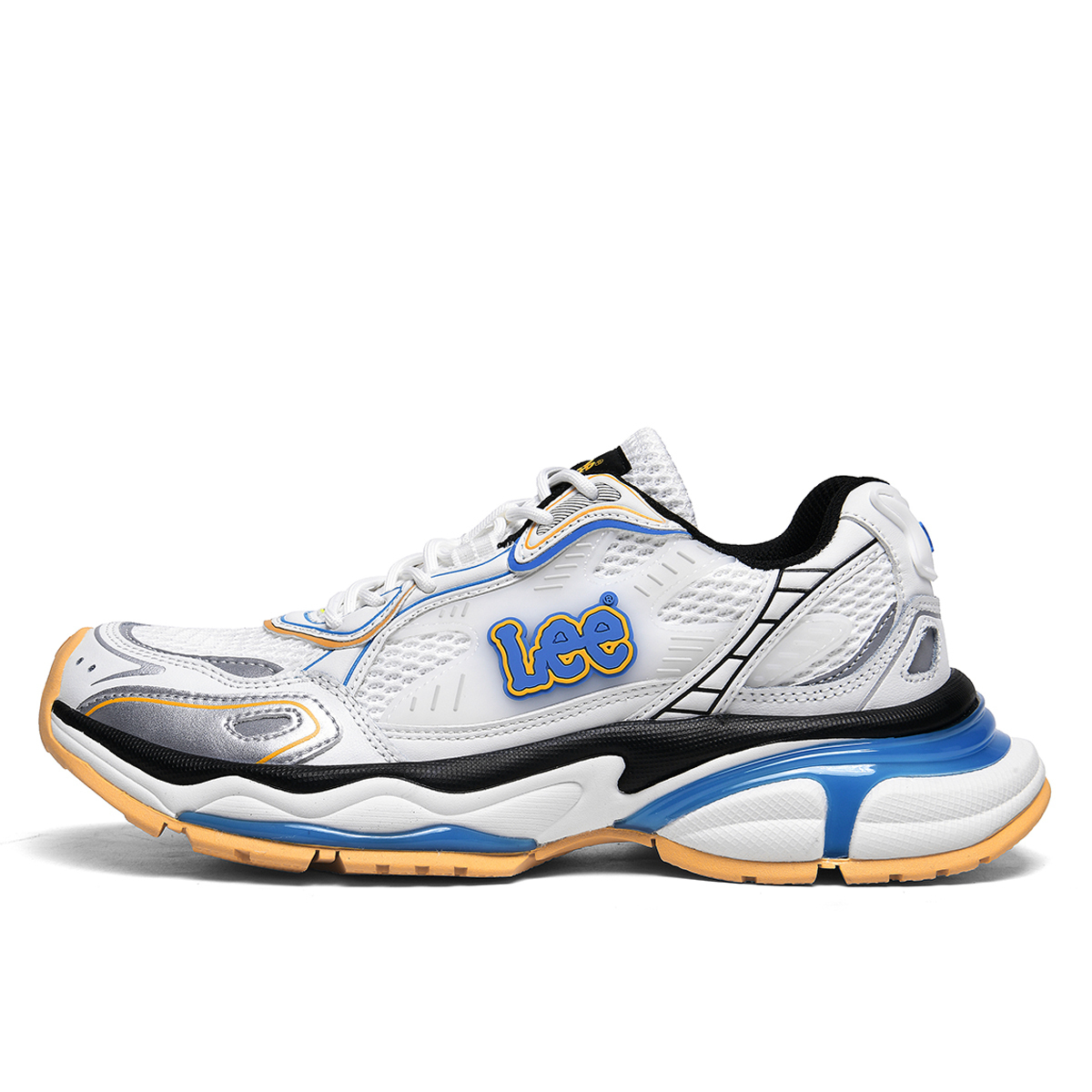 Lee Мужские белые кроссовки лоу-топ с массивной подошвой, цвет White
Lee Мужские белые кроссовки лоу-топ с массивной подошвой, цвет White