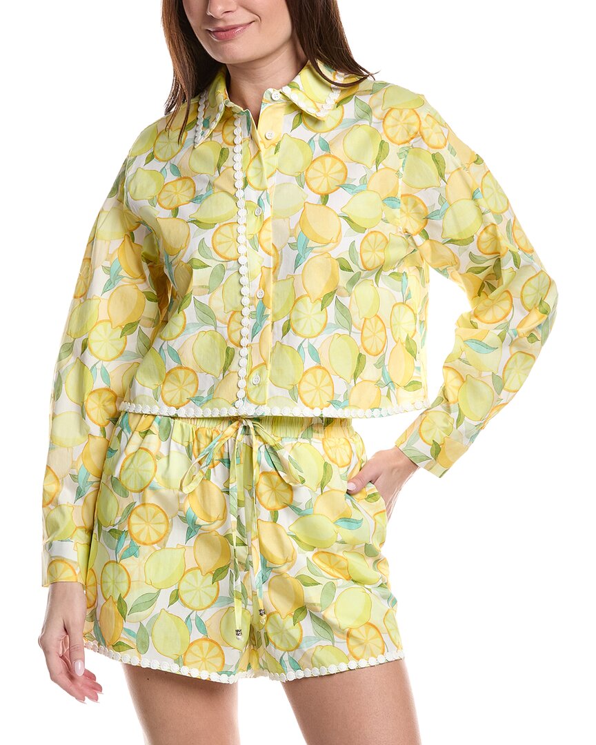 Укороченная рубашка на пуговицах Avec Les Filles, желтый
Укороченная рубашка на пуговицах Avec Les Filles, желтый