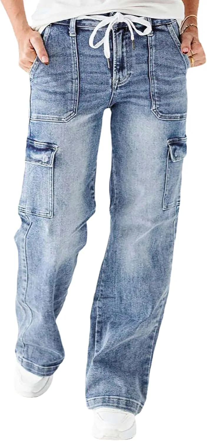 Женские багги карго джинсы с резинкой и карманами TACSTRUN
Женские багги карго джинсы с резинкой и карманами TACSTRUN