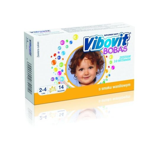 Vibovit Бобас, БАД, со вкусом ванили, 14 пакетиков
Vibovit Бобас, БАД, со вкусом ванили, 14 пакетиков