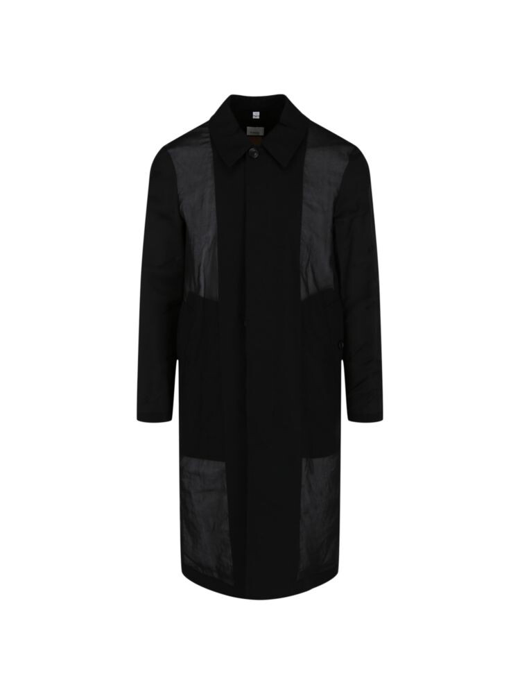 Пальто в стиле авто из габардина со вставками Burberry, черный
Пальто в стиле авто из габардина со вставками Burberry, черный