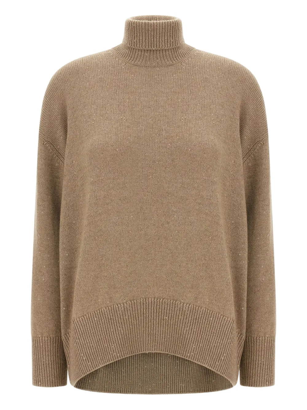 Свитер с высоким воротом, расшитый пайетками Brunello Cucinelli, коричневый
Свитер с высоким воротом, расшитый пайетками Brunello Cucinelli, коричневый