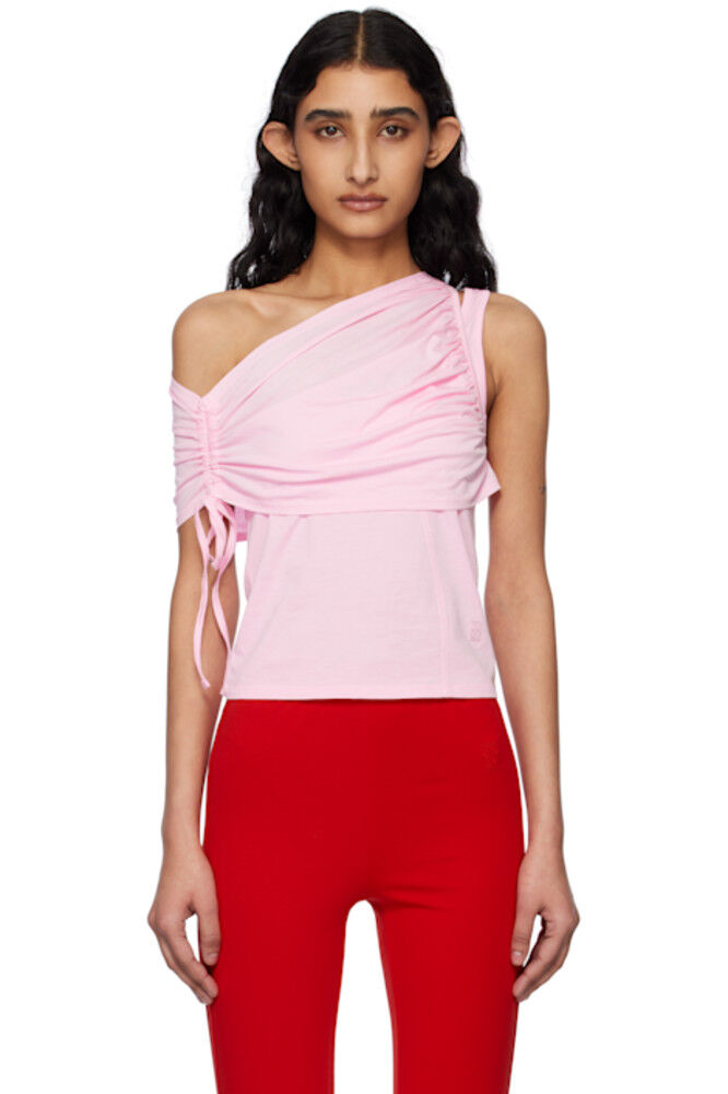 Розовый топ на одно плечо с присборенной резинкой Kijun
Розовый топ на одно плечо с присборенной резинкой Kijun