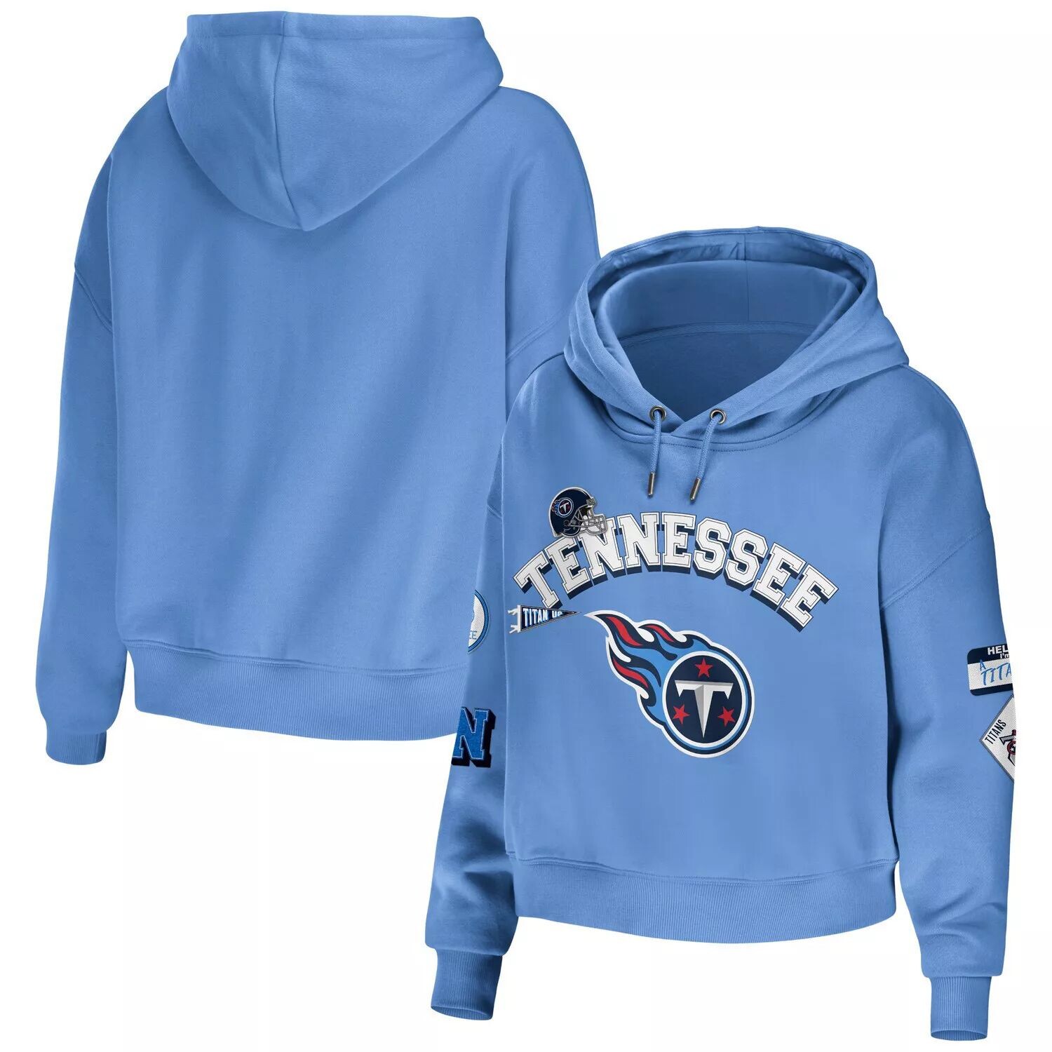 Женская WEAR by Erin Andrews Голубой укороченный пуловер Tennessee Titans с капюшоном, Синий, Женская WEAR by Erin Andrews Голубой укороченный пуловер Tennessee Titans с капюшоном
Женская WEAR by Erin Andrews Голубой укороченный пуловер Tennessee Titans с капюшоном, Синий, Женская WEAR by Erin Andrews Голубой укороченный пуловер Tennessee Titans с капюшоном