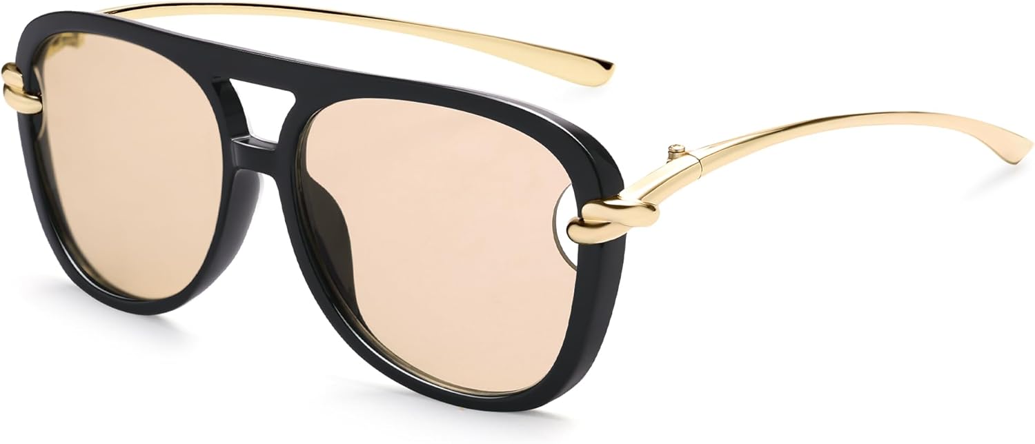 Модные квадратные солнцезащитные очки-авиаторы VANLINKER для женщин и мужчин в стиле ретро 70-х годов, увеличенного размера, модель VL9910, C7-champagne Lens/Black/Gold Frame
Модные квадратные солнцезащитные очки-авиаторы VANLINKER для женщин и мужчин в стиле ретро 70-х годов, увеличенного размера, модель VL9910, C7-champagne Lens/Black/Gold Frame