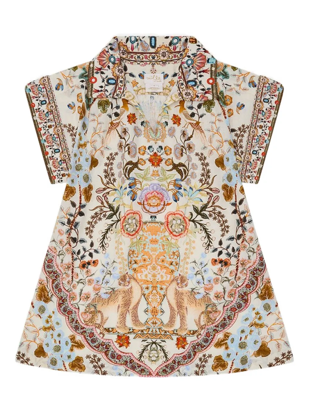 Повседневное платье-рубашка с цветочным принтом и воротником Camilla Kids, коричневый
Повседневное платье-рубашка с цветочным принтом и воротником Camilla Kids, коричневый