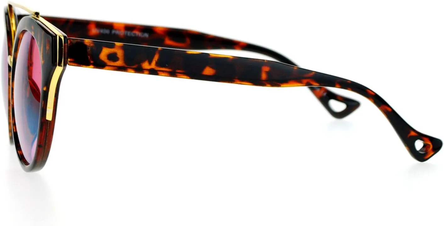 Женские модные солнцезащитные очки с круглой оправой в форме «кошачий глаз» и линзами-бабочками, зеркальные линзы JuicyOrange, Tortoise (Pink Yellow Mirror)
Женские модные солнцезащитные очки с круглой оправой в форме «кошачий глаз» и линзами-бабочками, зеркальные линзы JuicyOrange, Tortoise (Pink Yellow Mirror)