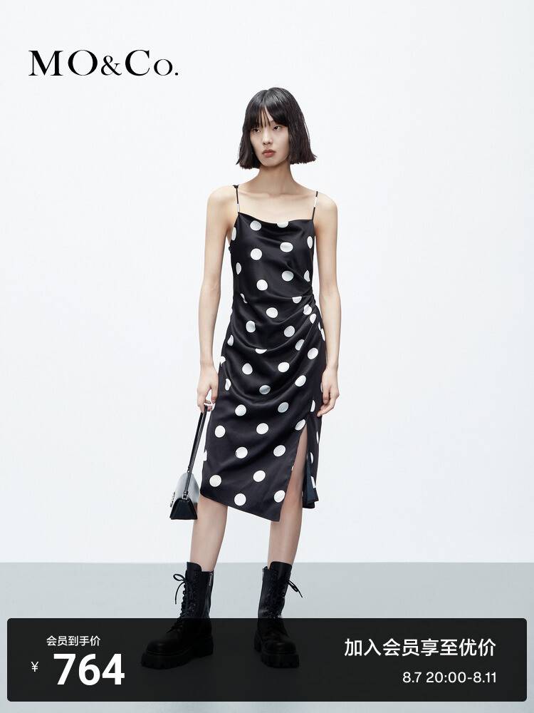 Платье шелковое Moco в стиле ретро, черный / белый
Платье шелковое Moco в стиле ретро, черный / белый