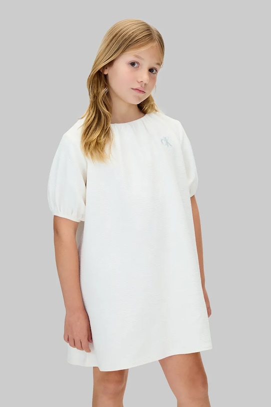 Детское хлопковое платье Calvin Klein Jeans, бежевый
Детское хлопковое платье Calvin Klein Jeans, бежевый